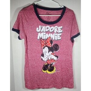 Disney Minnie Mouse J'adore Short Sleeve T-Shirt Size XL (15 - 17)